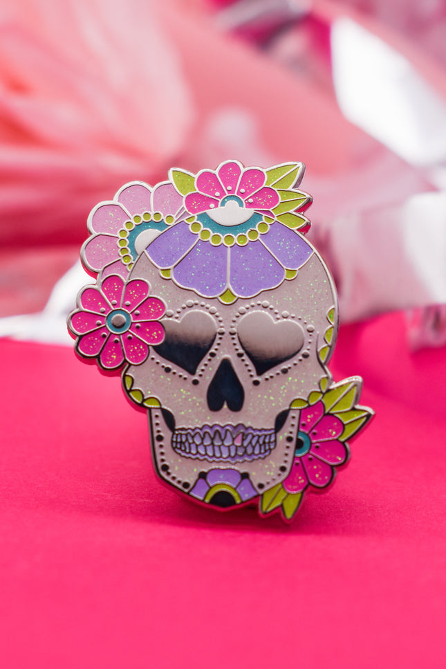 Dead Beautiful Sugar Skull Enamel Pin