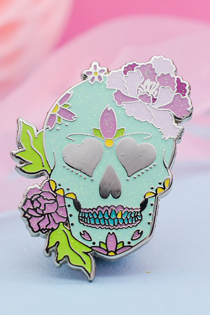 Cute &  Creepy Gang Dead Gorgeous Sugar Skull Enamel Pin