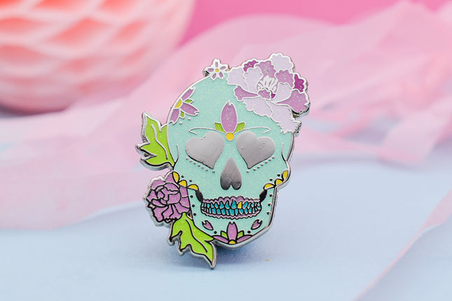 Cute &  Creepy Gang Dead Gorgeous Sugar Skull Enamel Pin