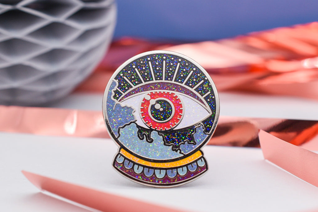 Lunar Witch Third Eye Crystal Ball Enamel Pin