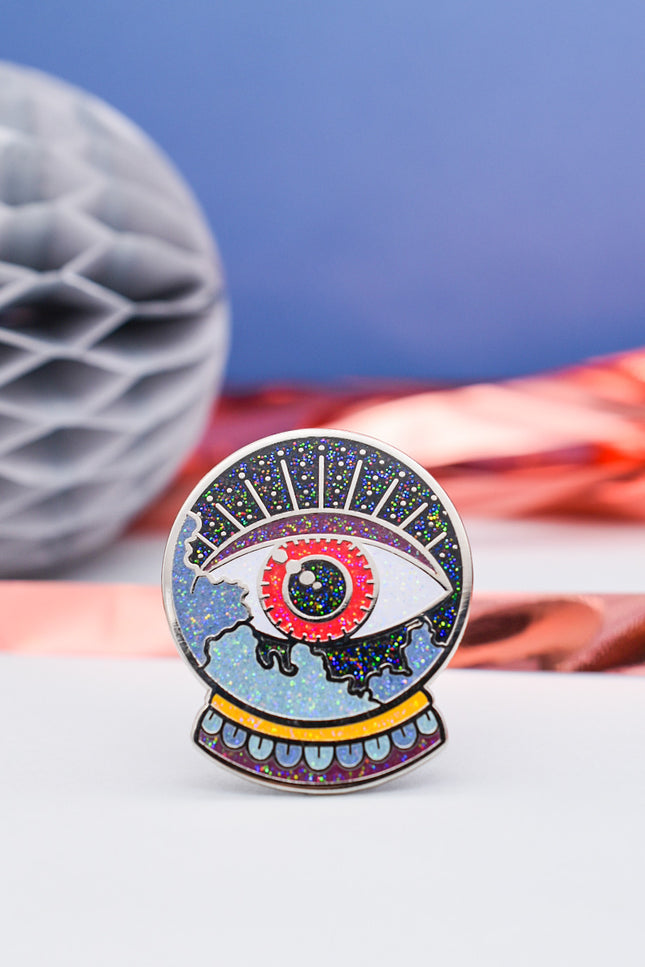 Lunar Witch Third Eye Crystal Ball Enamel Pin