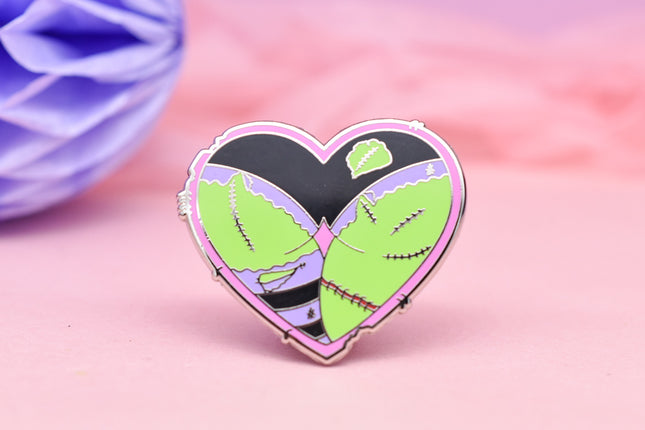 Zombie Booty Heart Enamel Pin