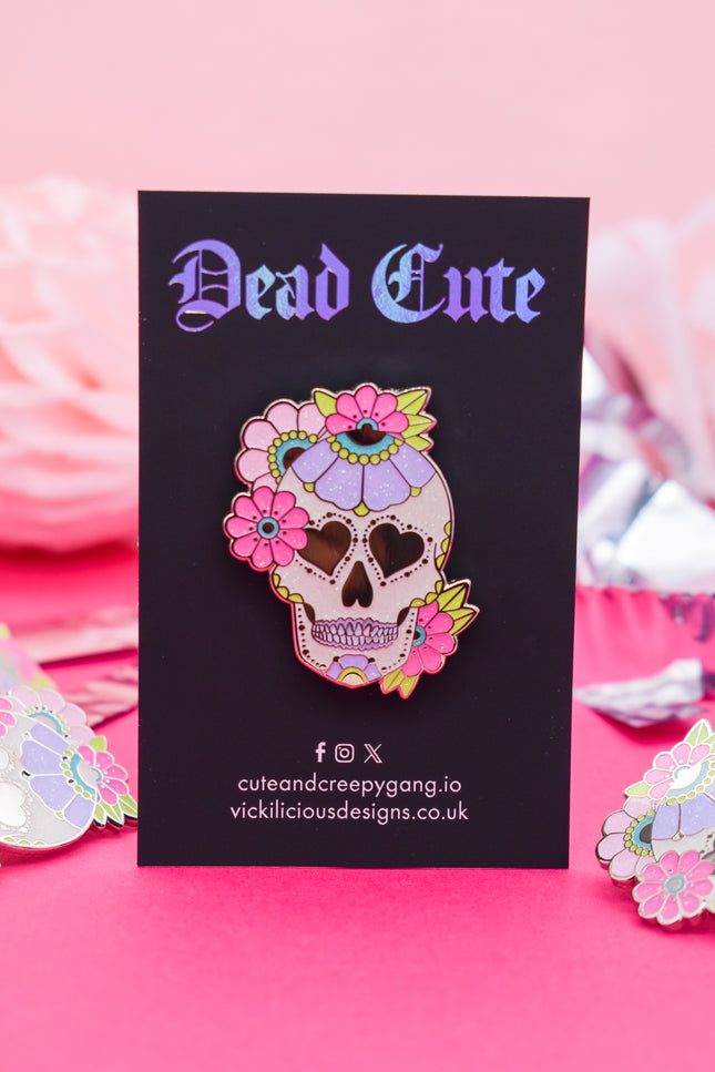 Dead Beautiful Sugar Skull Enamel Pin