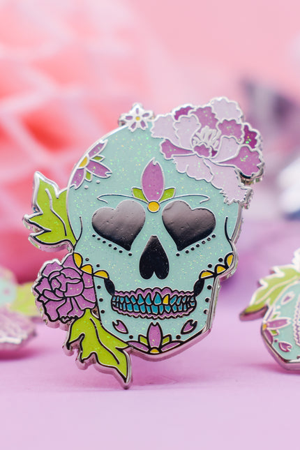Dead Gorgeous Sugar Skull Enamel Pin
