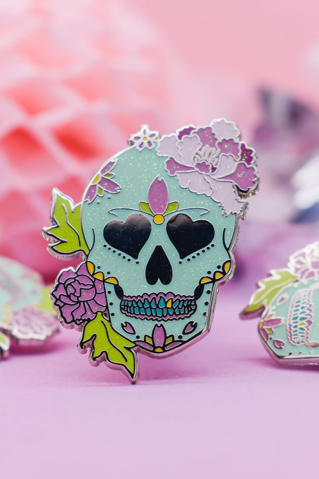 Dead Gorgeous Sugar Skull Enamel Pin