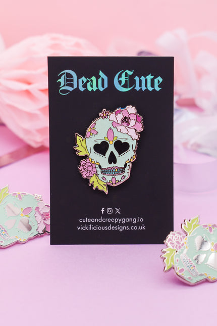 Dead Gorgeous Sugar Skull Enamel Pin