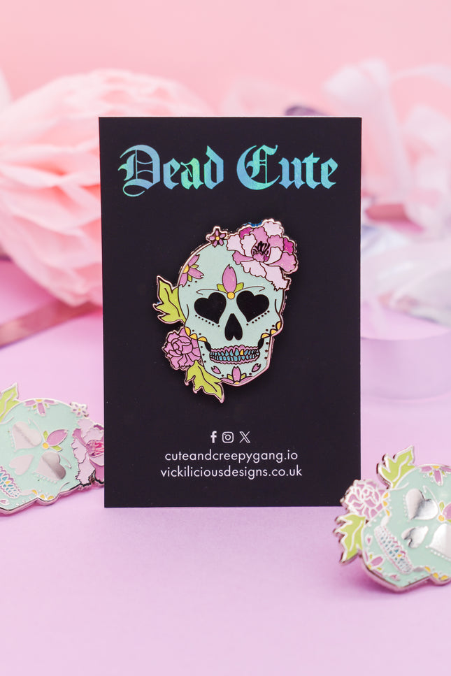 Dead Gorgeous Sugar Skull Enamel Pin