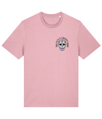 Cute & Creepy Gang Candy Pink Cross Dead Cute Sugar Skull - Front & Back Print