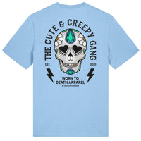 Cute & Creepy Gang Ditsy Daisy Sugar Skull Skull Front & Back Print T-shirt