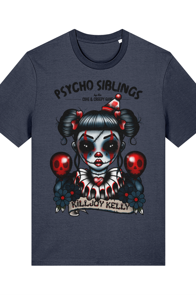 Killjoy Kelly Clown Creepy Girl | Psycho Sibling T-shirt