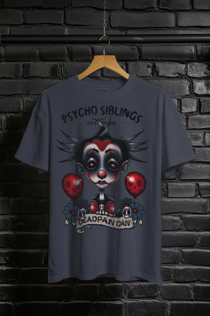 Deadpan Dan Creepy Clown Boy | Psycho Sibling T-shirt