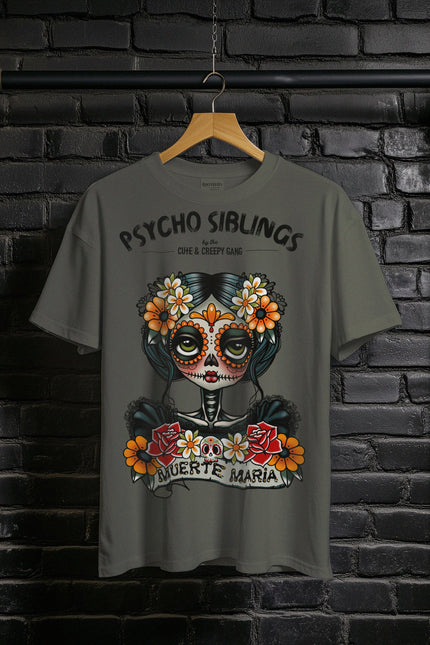 Muerte Maria Day of the Dead Sugar Witch | Psycho Sibling T-shirt