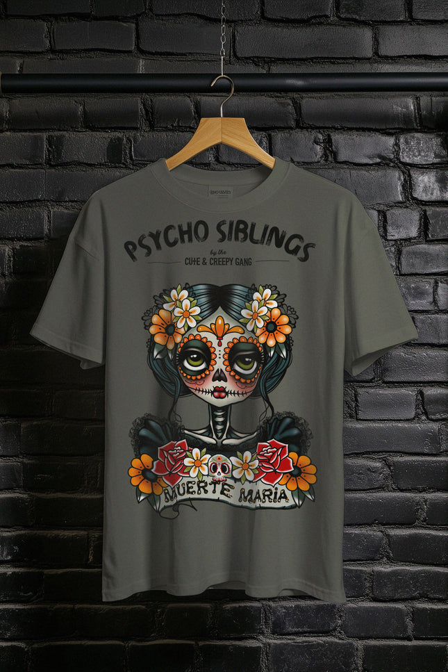 Muerte Maria Day of the Dead Sugar Witch | Psycho Sibling T-shirt