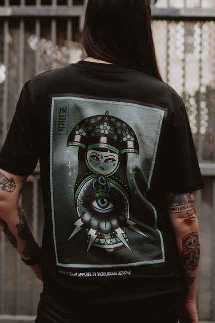 Lilith Storm Moon I Front & Back Print T-shirt