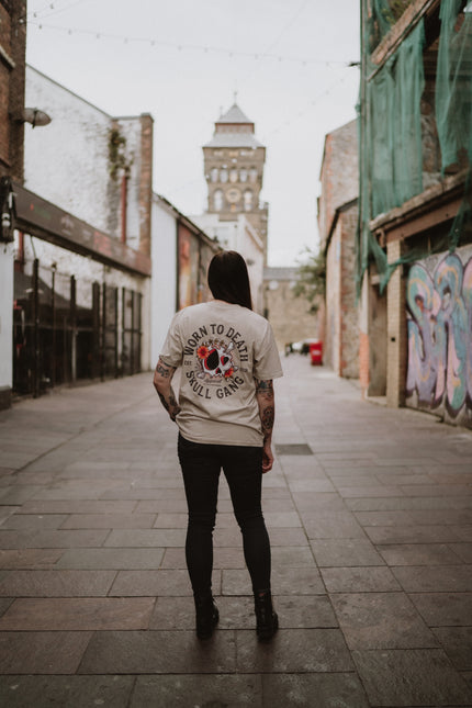 Dead Cute Skull Gang | Front & Back Print Desert Dust T-shirt